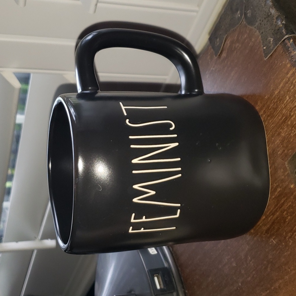 Rae Dunn Black Matte Feminist Mug